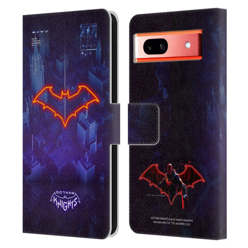 Gotham Knights Character Art Red Hood Leather Book Wallet Case Cover For Google Pixel 7a