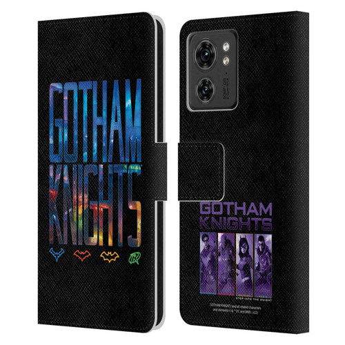 Gotham Knights Character Art Logo Leather Book Wallet Case Cover For Motorola Moto Edge 40