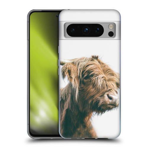 Patrik Lovrin Animal Portraits Majestic Highland Cow Soft Gel Case for Google Pixel 8 Pro
