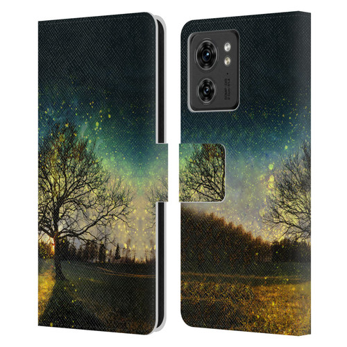 Patrik Lovrin Dreams Vs Reality Magical Fireflies Dreamy Leather Book Wallet Case Cover For Motorola Moto Edge 40