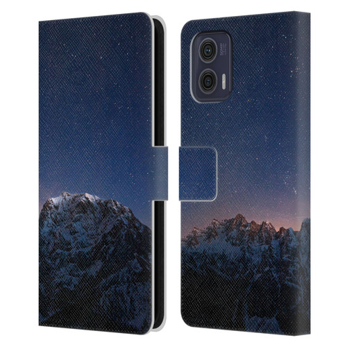 Patrik Lovrin Night Sky Stars Above Mountains Leather Book Wallet Case Cover For Motorola Moto G73 5G