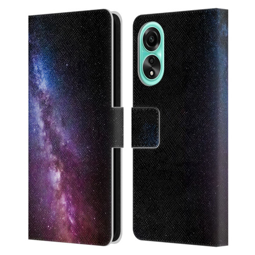 Patrik Lovrin Night Sky Milky Way Bright Colors Leather Book Wallet Case Cover For OPPO A78 4G