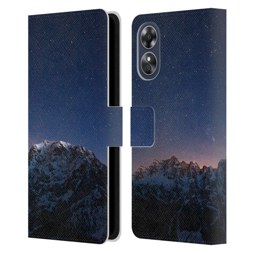 Patrik Lovrin Night Sky Stars Above Mountains Leather Book Wallet Case Cover For OPPO A17