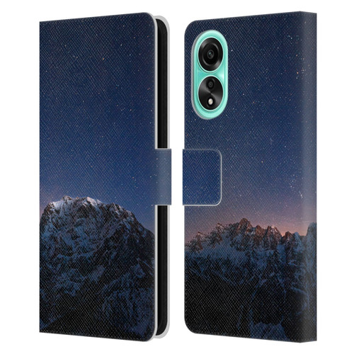 Patrik Lovrin Night Sky Stars Above Mountains Leather Book Wallet Case Cover For OPPO A78 4G