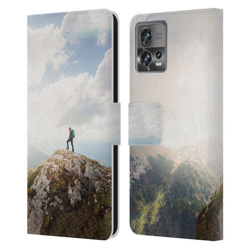 Patrik Lovrin Wanderlust Mountain Wanderer Leather Book Wallet Case Cover For Motorola Moto Edge 30 Fusion