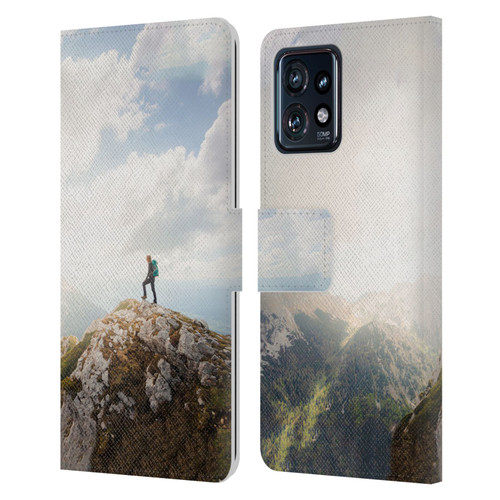 Patrik Lovrin Wanderlust Mountain Wanderer Leather Book Wallet Case Cover For Motorola Moto Edge 40 Pro