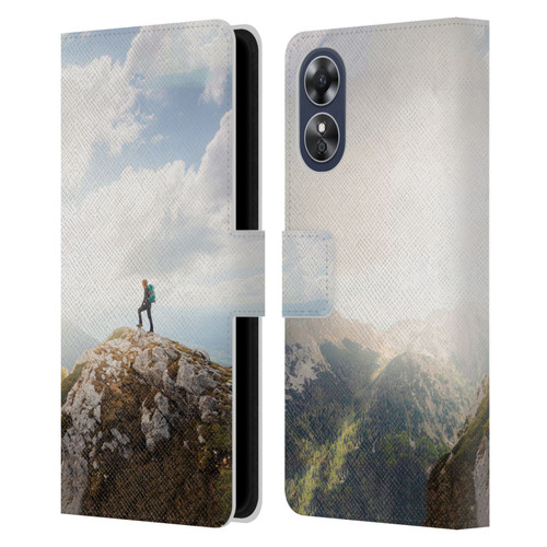 Patrik Lovrin Wanderlust Mountain Wanderer Leather Book Wallet Case Cover For OPPO A17