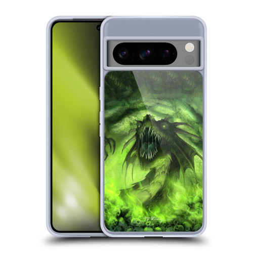 Piya Wannachaiwong Black Dragons Among Skulls Soft Gel Case for Google Pixel 8 Pro