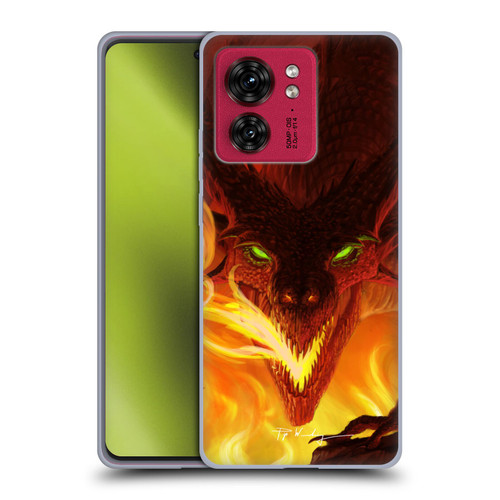 Piya Wannachaiwong Dragons Of Fire Glare Soft Gel Case for Motorola Moto Edge 40