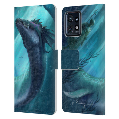 Piya Wannachaiwong Dragons Of Sea And Storms Dragon Of Atlantis Leather Book Wallet Case Cover For Motorola Moto Edge 40 Pro