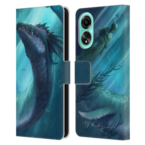 Piya Wannachaiwong Dragons Of Sea And Storms Dragon Of Atlantis Leather Book Wallet Case Cover For OPPO A78 4G