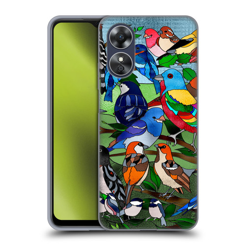 Suzan Lind Birds Stained Glass Soft Gel Case for OPPO A17