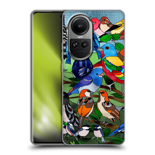 Suzan Lind Birds Stained Glass Soft Gel Case for OPPO Reno10 5G / Reno10 Pro 5G