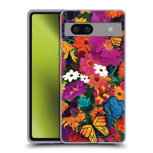 Suzan Lind Butterflies Flower Collage Soft Gel Case for Google Pixel 7a