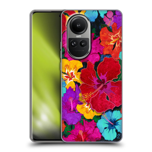 Suzan Lind Colours & Patterns Tropical Hibiscus Soft Gel Case for OPPO Reno10 5G / Reno10 Pro 5G