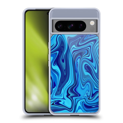 Suzan Lind Marble Blue Soft Gel Case for Google Pixel 8 Pro