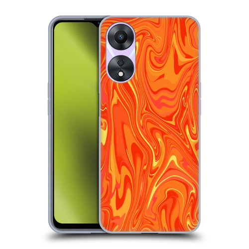 Suzan Lind Marble 2 Orange Soft Gel Case for OPPO A78 5G