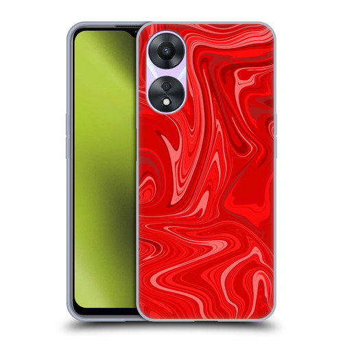 Suzan Lind Marble 2 Red Soft Gel Case for OPPO A78 5G