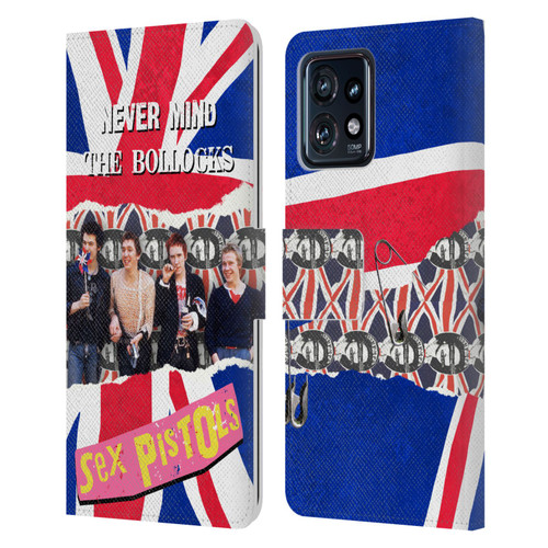 Sex Pistols Band Art Group Photo Leather Book Wallet Case Cover For Motorola Moto Edge 40 Pro