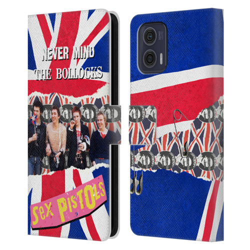 Sex Pistols Band Art Group Photo Leather Book Wallet Case Cover For Motorola Moto G73 5G