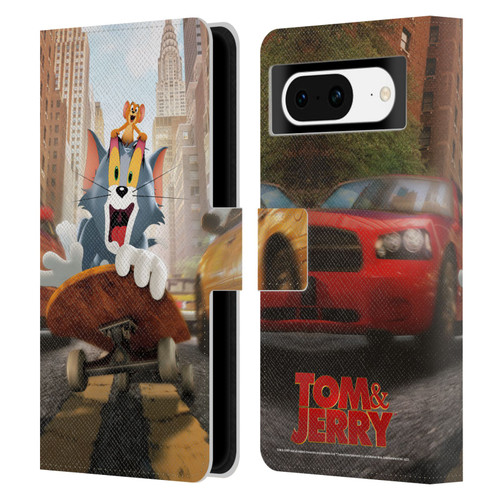 Tom And Jerry Movie (2021) Graphics Best Of Enemies Leather Book Wallet Case Cover For Google Pixel 8