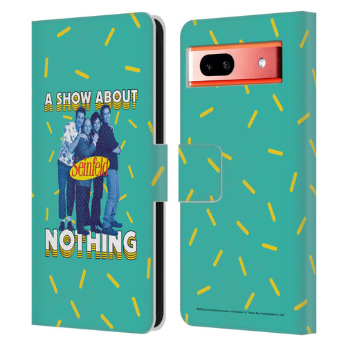 Seinfeld Graphics A Show About Nothing Leather Book Wallet Case Cover For Google Pixel 7a