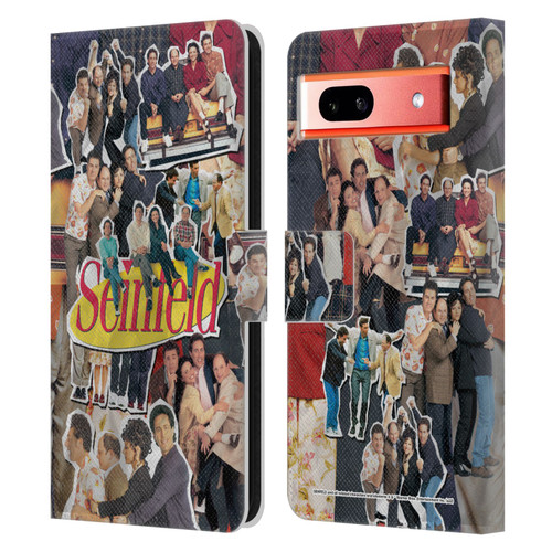 Seinfeld Graphics Collage Leather Book Wallet Case Cover For Google Pixel 7a