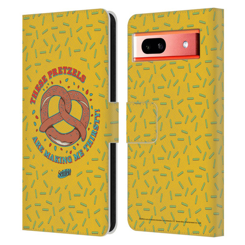 Seinfeld Graphics These Pretzels Leather Book Wallet Case Cover For Google Pixel 7a
