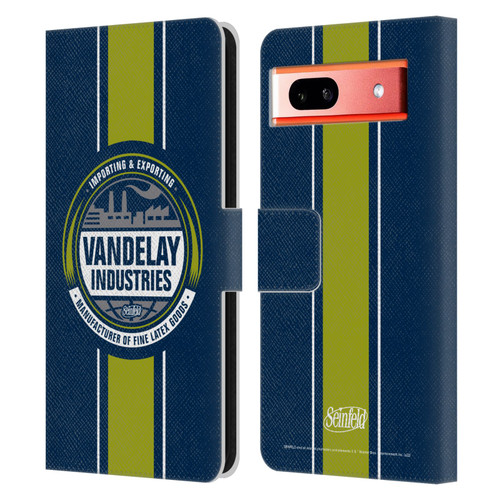 Seinfeld Graphics Vandelay Industries Leather Book Wallet Case Cover For Google Pixel 7a