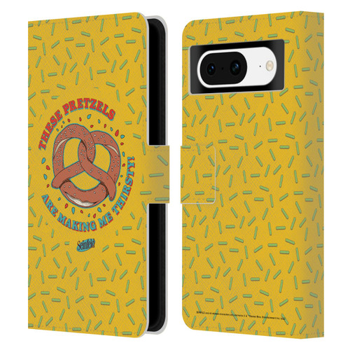 Seinfeld Graphics These Pretzels Leather Book Wallet Case Cover For Google Pixel 8