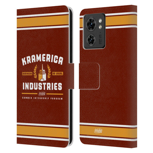 Seinfeld Graphics Kramerica Industries Leather Book Wallet Case Cover For Motorola Moto Edge 40