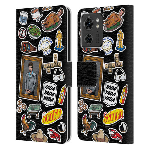 Seinfeld Graphics Sticker Collage Leather Book Wallet Case Cover For Motorola Moto Edge 40