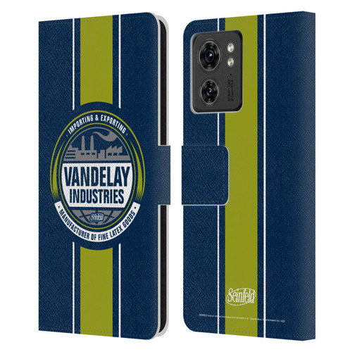 Seinfeld Graphics Vandelay Industries Leather Book Wallet Case Cover For Motorola Moto Edge 40