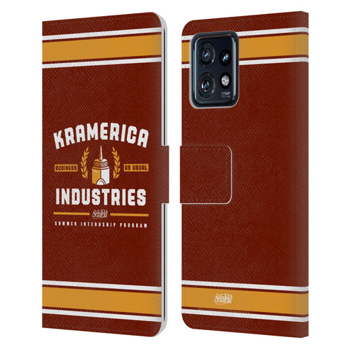 Seinfeld Graphics Kramerica Industries Leather Book Wallet Case Cover For Motorola Moto Edge 40 Pro