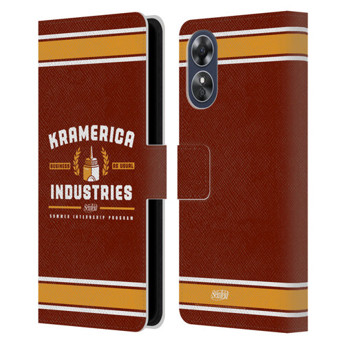 Seinfeld Graphics Kramerica Industries Leather Book Wallet Case Cover For OPPO A17