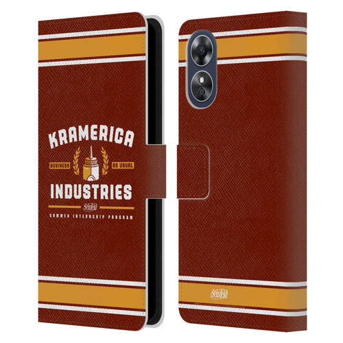 Seinfeld Graphics Kramerica Industries Leather Book Wallet Case Cover For OPPO A17