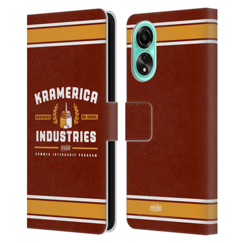 Seinfeld Graphics Kramerica Industries Leather Book Wallet Case Cover For OPPO A78 5G