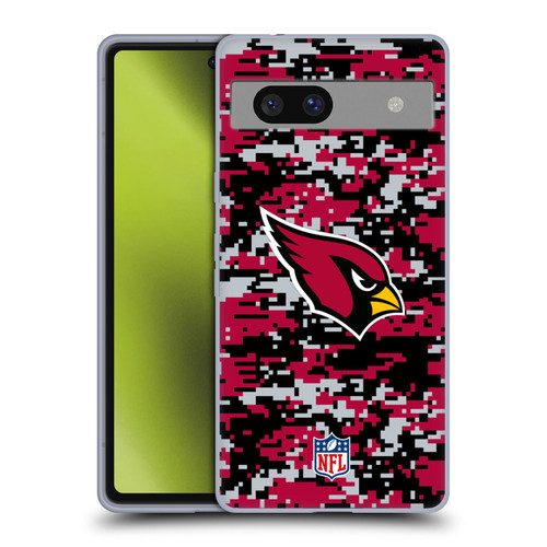 NFL Arizona Cardinals Graphics Digital Camouflage Soft Gel Case for Google Pixel 7a