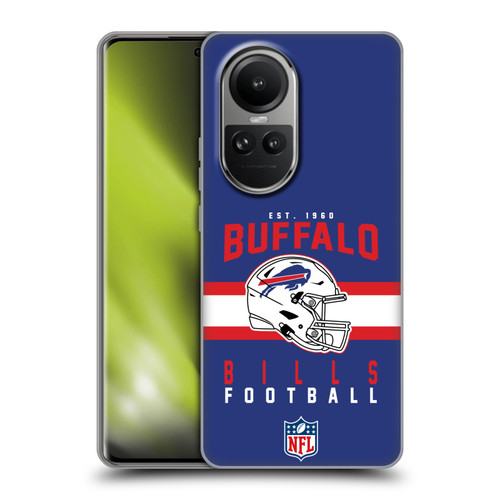 NFL Buffalo Bills Graphics Helmet Typography Soft Gel Case for OPPO Reno10 5G / Reno10 Pro 5G