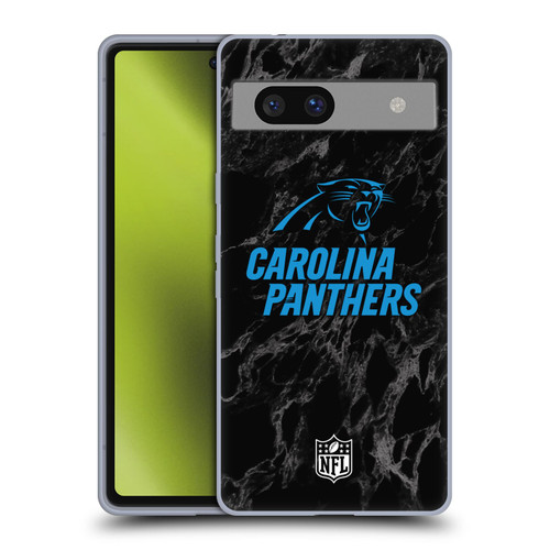 NFL Carolina Panthers Graphics Coloured Marble Soft Gel Case for Google Pixel 7a