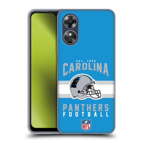 NFL Carolina Panthers Graphics Helmet Typography Soft Gel Case for OPPO A17