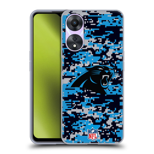 NFL Carolina Panthers Graphics Digital Camouflage Soft Gel Case for OPPO A78 5G