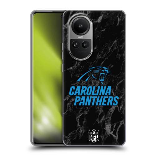 NFL Carolina Panthers Graphics Coloured Marble Soft Gel Case for OPPO Reno10 5G / Reno10 Pro 5G