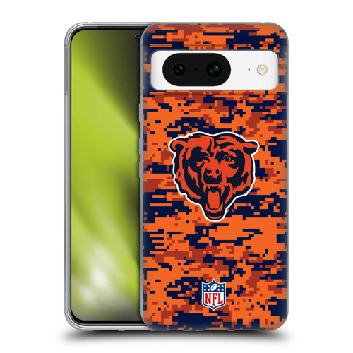 NFL Chicago Bears Graphics Digital Camouflage Soft Gel Case for Google Pixel 8