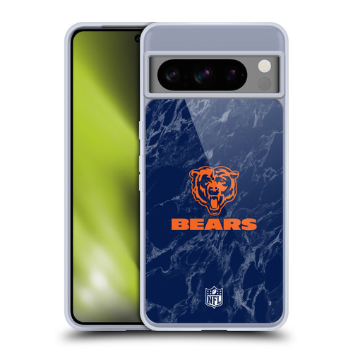 NFL Chicago Bears Graphics Coloured Marble Soft Gel Case for Google Pixel 8 Pro