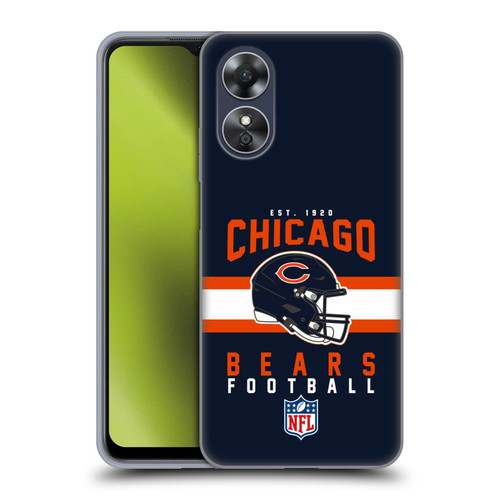 NFL Chicago Bears Graphics Helmet Typography Soft Gel Case for OPPO A17