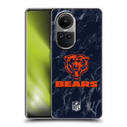 NFL Chicago Bears Graphics Coloured Marble Soft Gel Case for OPPO Reno10 5G / Reno10 Pro 5G