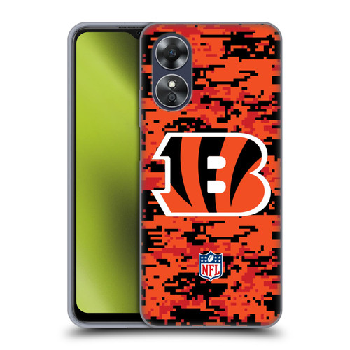 NFL Cincinnati Bengals Graphics Digital Camouflage Soft Gel Case for OPPO A17