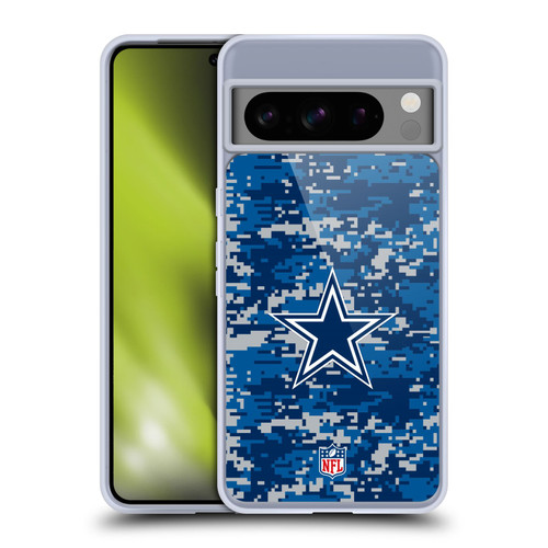 NFL Dallas Cowboys Graphics Digital Camouflage Soft Gel Case for Google Pixel 8 Pro