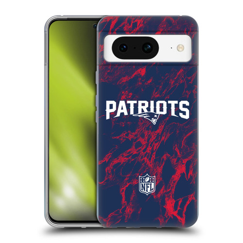 NFL New England Patriots Graphics Coloured Marble Soft Gel Case for Google Pixel 8